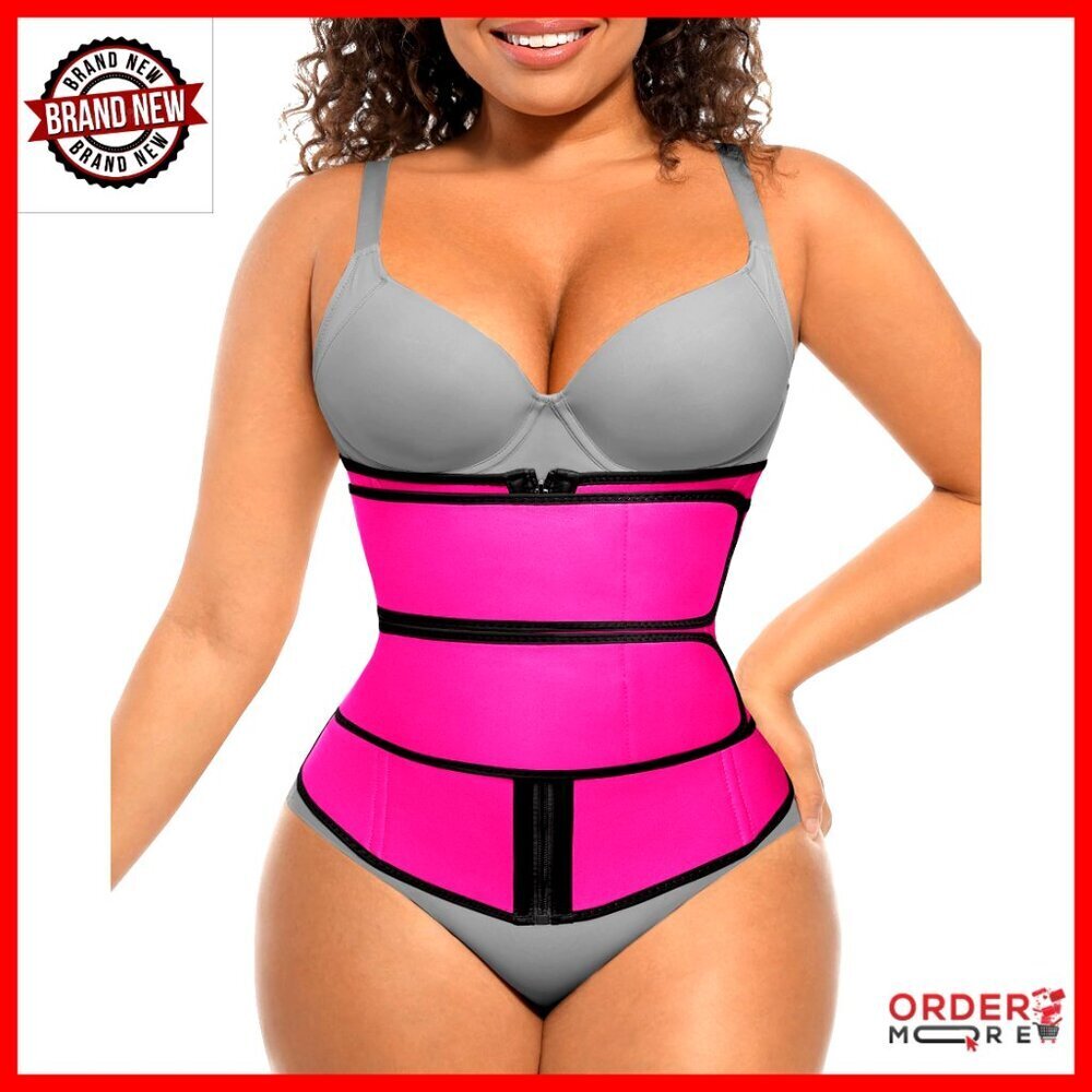 Long Torso Waist Trainer Corset with Zipper 7 Steel Bones Workout Shapewear